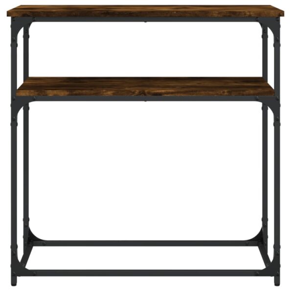 vidaXL Konzolový stolík dymový dub 75x35,5x75 cm kompozitné drevo – Obrázok 4
