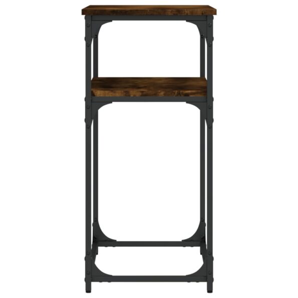 vidaXL Konzolový stolík dymový dub 75x35,5x75 cm kompozitné drevo – Obrázok 5