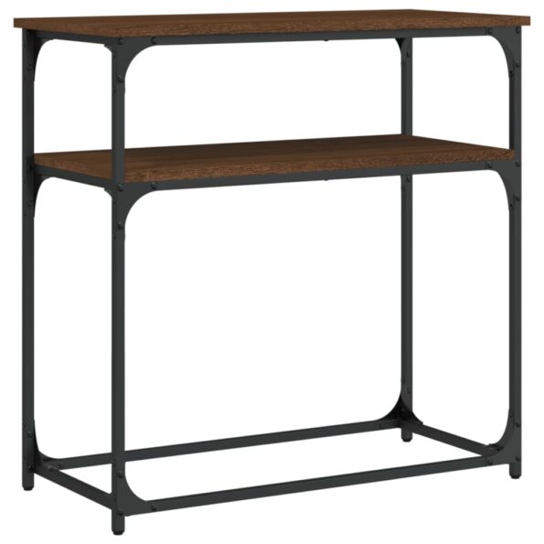 vidaXL Konzolový stolík hnedý dub 75x35,5x75 cm kompozitné drevo – Obrázok 2