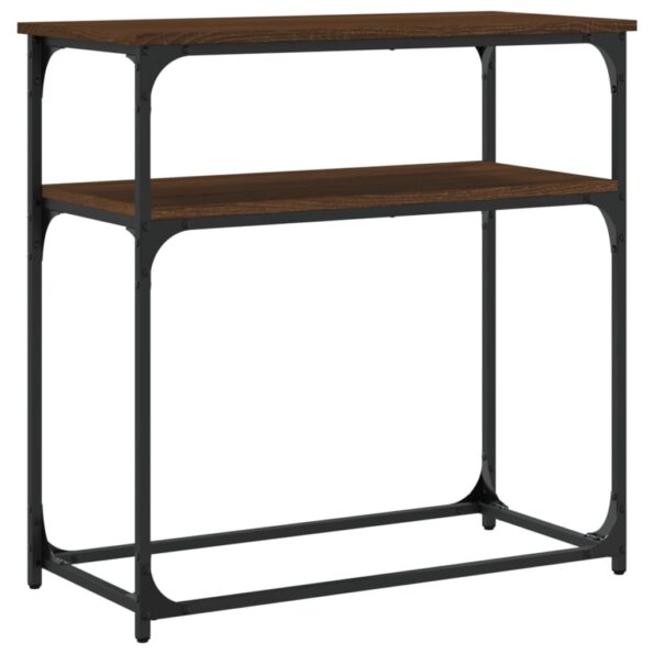 vidaXL Konzolový stolík hnedý dub 75x35,5x75 cm kompozitné drevo – Obrázok 6