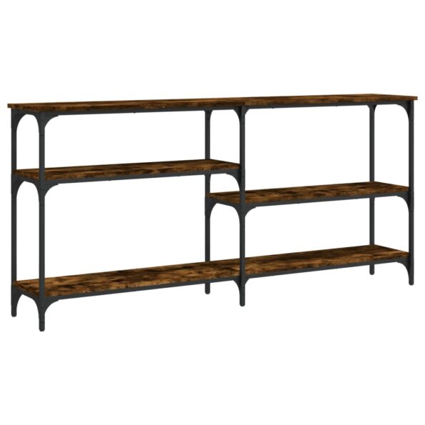 vidaXL Konzolový stolík dymový dub 160x29x75 cm kompozitné drevo – Obrázok 2