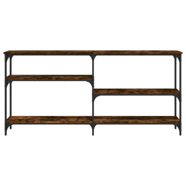 vidaXL Konzolový stolík dymový dub 160x29x75 cm kompozitné drevo – Obrázok 4