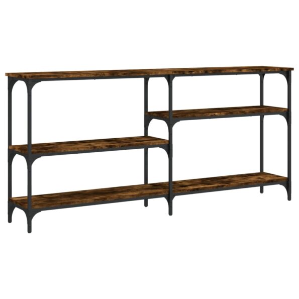 vidaXL Konzolový stolík dymový dub 160x29x75 cm kompozitné drevo – Obrázok 6