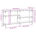 vidaXL Konzolový stolík dymový dub 160x29x75 cm kompozitné drevo – Obrázok 9