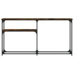 vidaXL Konzolový stolík dymový dub 145x22,5x75 cm kompozitné drevo – Obrázok 4