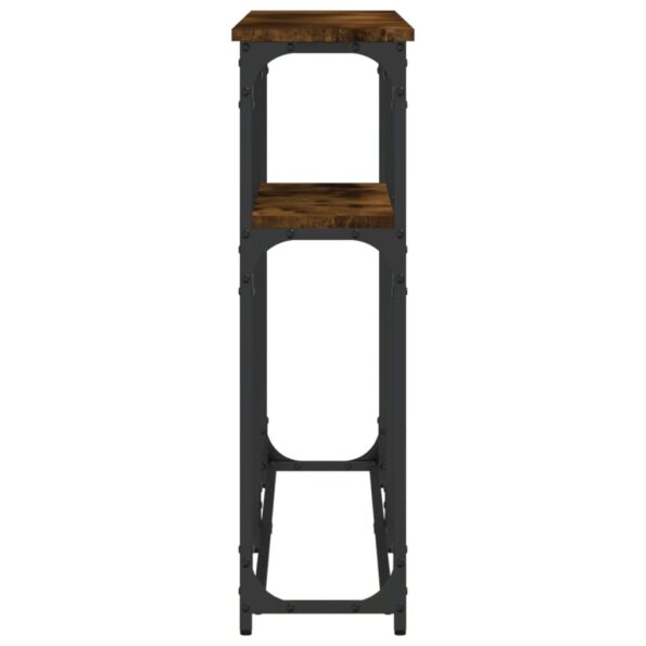vidaXL Konzolový stolík dymový dub 145x22,5x75 cm kompozitné drevo – Obrázok 5
