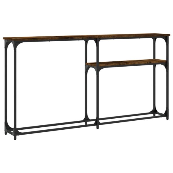 vidaXL Konzolový stolík dymový dub 145x22,5x75 cm kompozitné drevo – Obrázok 6