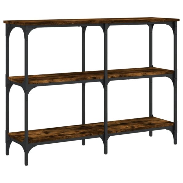 vidaXL Konzolový stolík dymový dub 100x29x75 cm kompozitné drevo – Obrázok 2