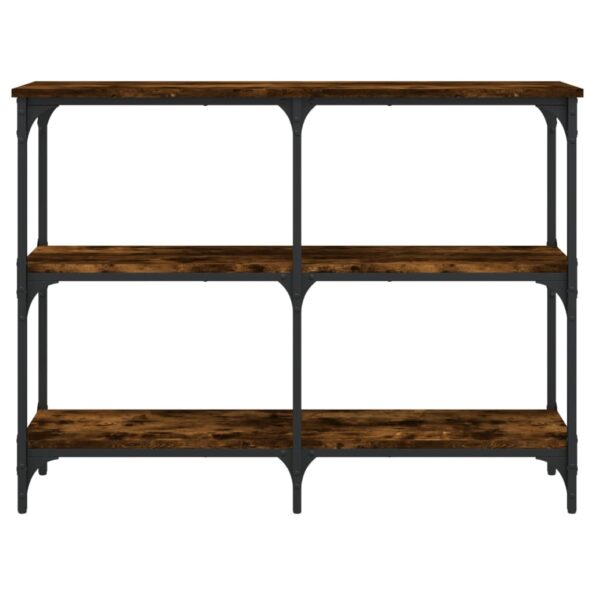 vidaXL Konzolový stolík dymový dub 100x29x75 cm kompozitné drevo – Obrázok 4