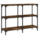 vidaXL Konzolový stolík dymový dub 100x29x75 cm kompozitné drevo – Obrázok 6