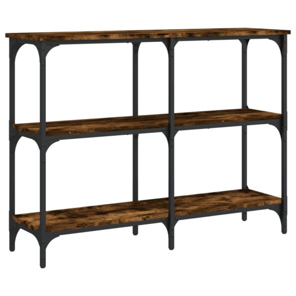 vidaXL Konzolový stolík dymový dub 100x29x75 cm kompozitné drevo – Obrázok 6