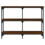 vidaXL Konzolový stolík hnedý dub 100x29x75 cm kompozitné drevo – Obrázok 4