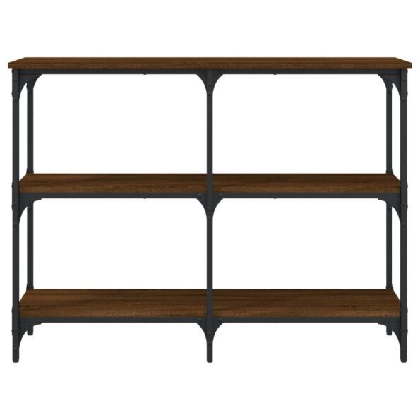 vidaXL Konzolový stolík hnedý dub 100x29x75 cm kompozitné drevo – Obrázok 4