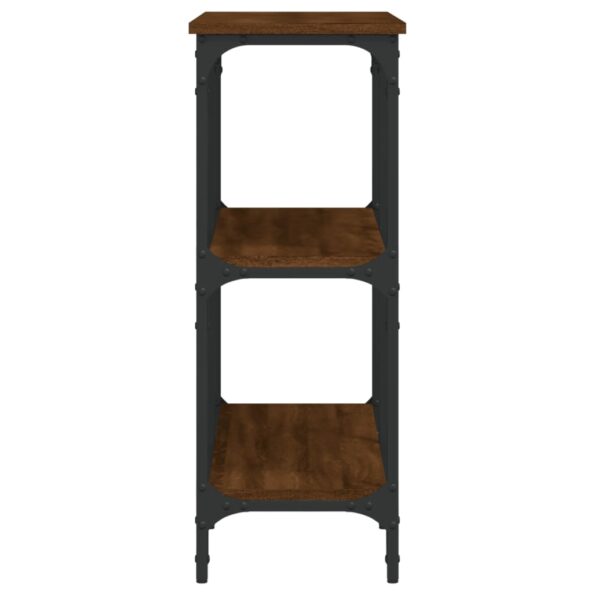 vidaXL Konzolový stolík hnedý dub 100x29x75 cm kompozitné drevo – Obrázok 5