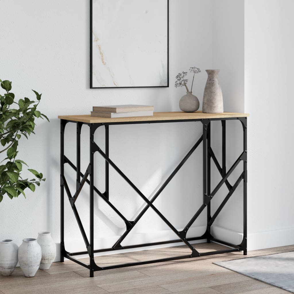 VXL8720845420673_m_en_hd_1.jpg vidaXL Konzolový stolík dub sonoma 100x40x80 cm kompozitné drevo – Obrázok 1