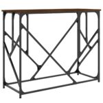 vidaXL Konzolový stolík hnedý dub 100x40x80 cm kompozitné drevo – Obrázok 2