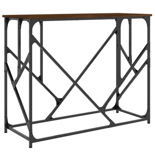vidaXL Konzolový stolík hnedý dub 100x40x80 cm kompozitné drevo – Obrázok 2