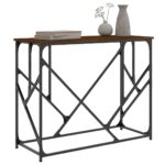 vidaXL Konzolový stolík hnedý dub 100x40x80 cm kompozitné drevo – Obrázok 3