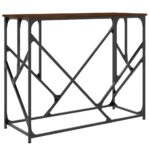 vidaXL Konzolový stolík hnedý dub 100x40x80 cm kompozitné drevo – Obrázok 6