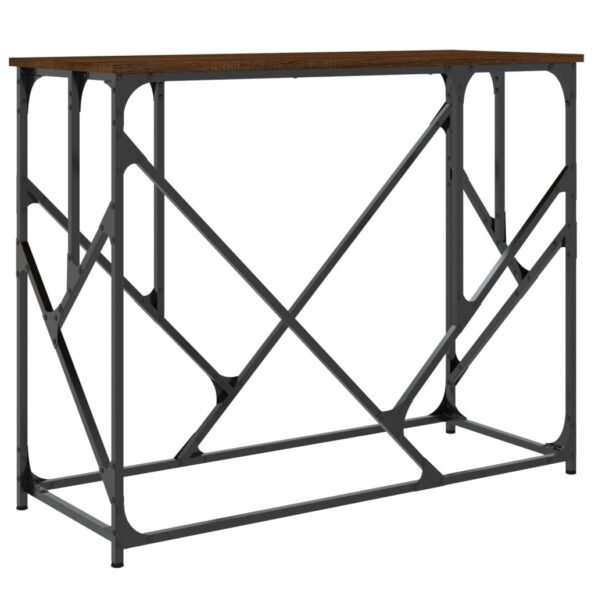 vidaXL Konzolový stolík hnedý dub 100x40x80 cm kompozitné drevo – Obrázok 6