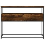 vidaXL Konzolový stolík dymový dub 100x40x75 cm kompozitné drevo – Obrázok 6