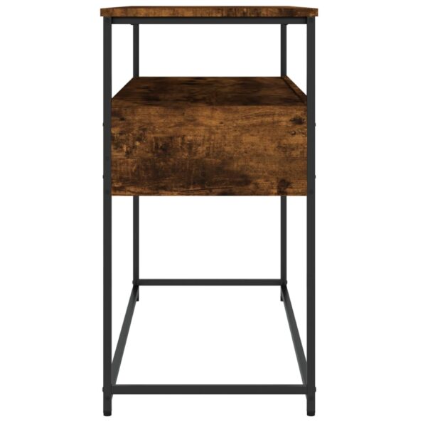 vidaXL Konzolový stolík dymový dub 100x40x75 cm kompozitné drevo – Obrázok 7