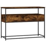 vidaXL Konzolový stolík dymový dub 100x40x75 cm kompozitné drevo – Obrázok 8