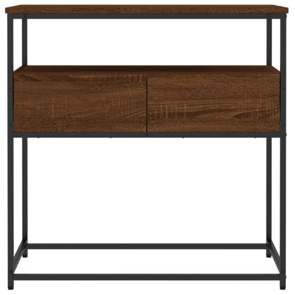 vidaXL Konzolový stolík hnedý dub 75x40x75 cm kompozitné drevo – Obrázok 6