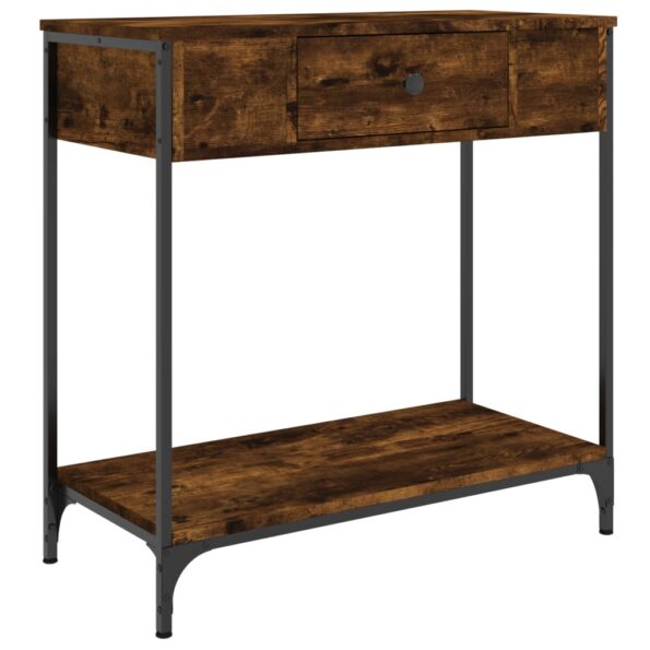 vidaXL Konzolový stolík dymový dub 75 x 34,5 x 75 cm kompozitné drevo – Obrázok 2