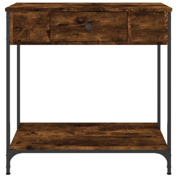vidaXL Konzolový stolík dymový dub 75 x 34,5 x 75 cm kompozitné drevo – Obrázok 6