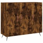 vidaXL Komoda dymový dub 90x34x80 cm kompozitné drevo – Obrázok 2