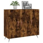 vidaXL Komoda dymový dub 90x34x80 cm kompozitné drevo – Obrázok 3
