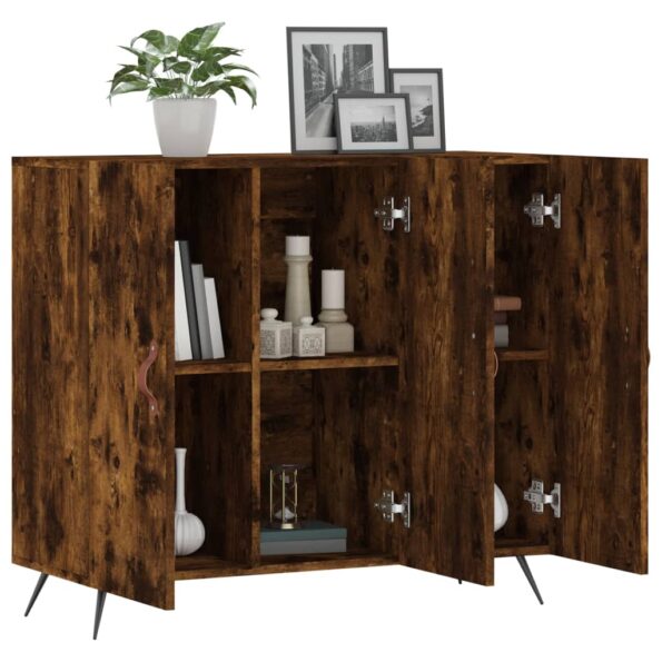 vidaXL Komoda dymový dub 90x34x80 cm kompozitné drevo – Obrázok 4