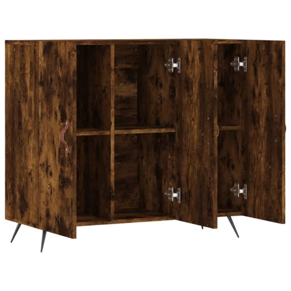 vidaXL Komoda dymový dub 90x34x80 cm kompozitné drevo – Obrázok 5