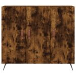 vidaXL Komoda dymový dub 90x34x80 cm kompozitné drevo – Obrázok 6