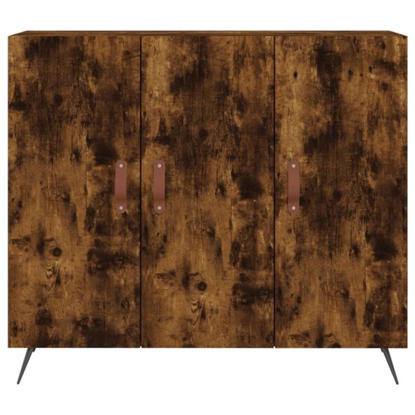 vidaXL Komoda dymový dub 90x34x80 cm kompozitné drevo – Obrázok 6