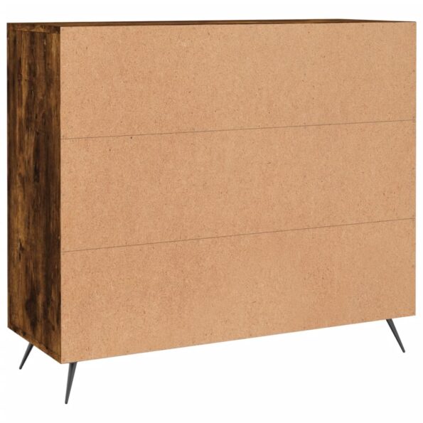 vidaXL Komoda dymový dub 90x34x80 cm kompozitné drevo – Obrázok 8