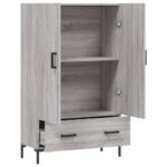 vidaXL Vysoká skrinka sivý dub sonoma 69,5x31x115 cm kompozitné drevo – Obrázok 5