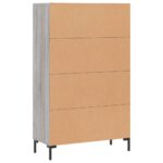 vidaXL Vysoká skrinka sivý dub sonoma 69,5x31x115 cm kompozitné drevo – Obrázok 8