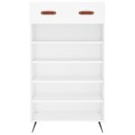 vidaXL Botník biely 60x35x105 cm kompozitné drevo – Obrázok 6