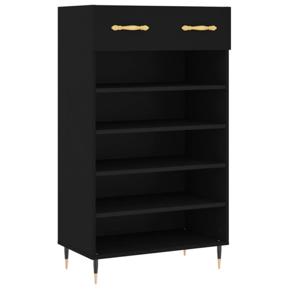 vidaXL Botník čierny 60x35x105 cm kompozitné drevo – Obrázok 2