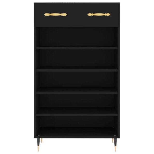vidaXL Botník čierny 60x35x105 cm kompozitné drevo – Obrázok 6