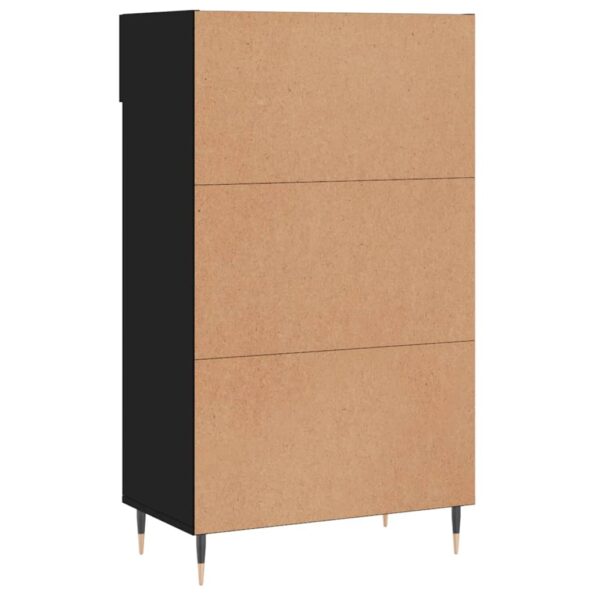 vidaXL Botník čierny 60x35x105 cm kompozitné drevo – Obrázok 8