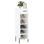vidaXL Botník biely 30x35x105 cm kompozitné drevo – Obrázok 3