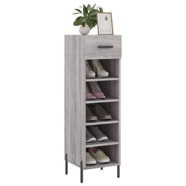 vidaXL Botník sivý sonoma 30x35x105 cm kompozitné drevo – Obrázok 3