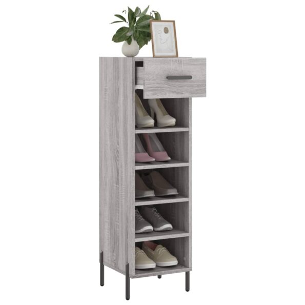 vidaXL Botník sivý sonoma 30x35x105 cm kompozitné drevo – Obrázok 4