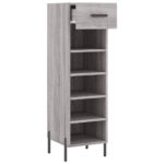 vidaXL Botník sivý sonoma 30x35x105 cm kompozitné drevo – Obrázok 5