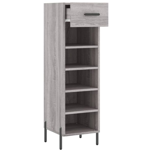 vidaXL Botník sivý sonoma 30x35x105 cm kompozitné drevo – Obrázok 5