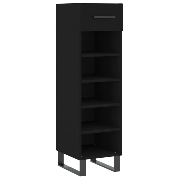 vidaXL Botník čierny 30x35x105 cm kompozitné drevo – Obrázok 2