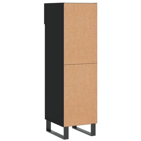 vidaXL Botník čierny 30x35x105 cm kompozitné drevo – Obrázok 8